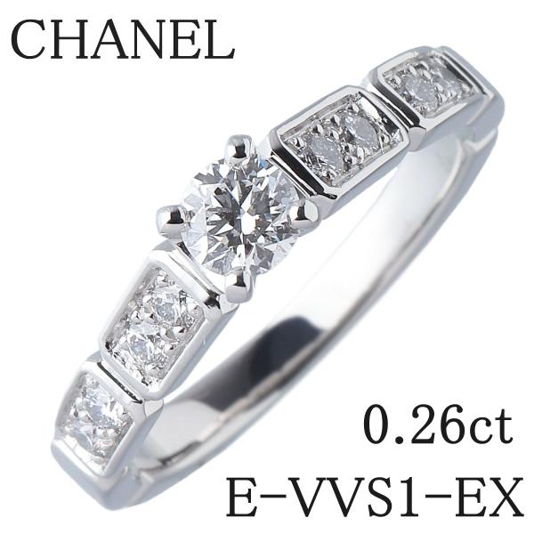 シャネル ダイヤ リング プルミエール プロメス 0.26ct E-VVS1-EX #52 PT95...