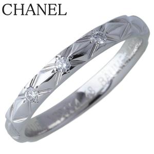 CHANEL シャネル ダイヤ リング マトラッセ ミディアム #56 1PD PT950  