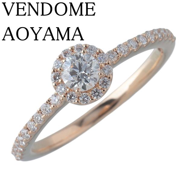 ヴァンドーム青山 ダイヤ リング グレース 0.188ct メレダイヤ0.17ct 9号 K18YG...