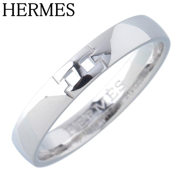 エルメス エヴァー ヘラクレス リング #55 Au750WG 新品仕上げ済 HERMES【2524...