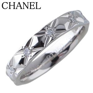 シャネル ダイヤ リング マトラッセ ミディアム フルダイヤ 10PD #49 幅3.4mm PT950 新品仕上げ済 CHANEL【25828】