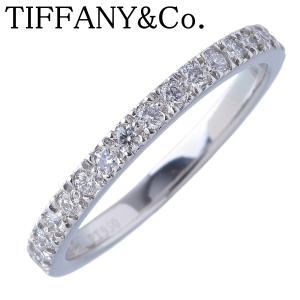 ティファニー ノヴォ ハーフエタニティ ダイヤ リング 9号強 幅2.0mm PT950 ハーフサークル 新品仕上げ済 TIFFANY【25959】