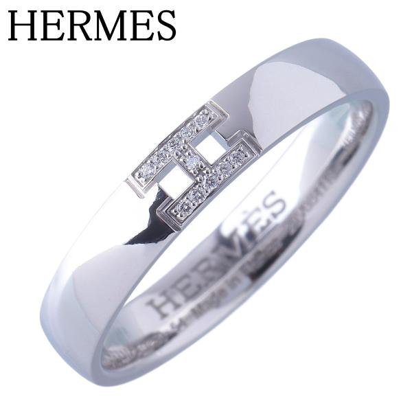 エルメス エヴァー ヘラクレス ダイヤ リング #54 Au750WG 新品仕上げ済 HERMES【...