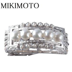 ミキモト レア品 アンティーク クリップ パール K9 7.4g ブローチ 新品仕上げ済 MIKIMOTO【7049】｜brand-theatron