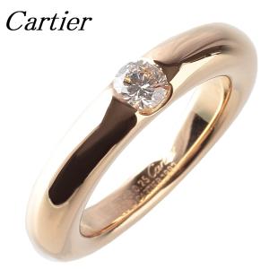 カルティエ ダイヤリング エリプス 0.25ct #50 750YG 新品仕上げ済 CARTIER【8154】