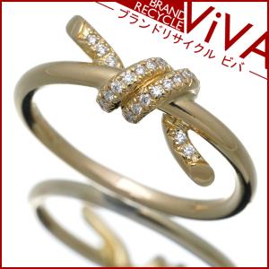 ティファニー ノット ダイヤモンド リング 指輪 K18YG イエローゴールド 8号｜brand-viva