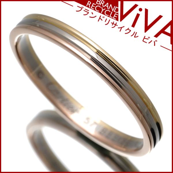 カルティエ K18 スリーカラーゴールド トリニティ ルイ ヴァンドーム リング 指輪 #57 16...