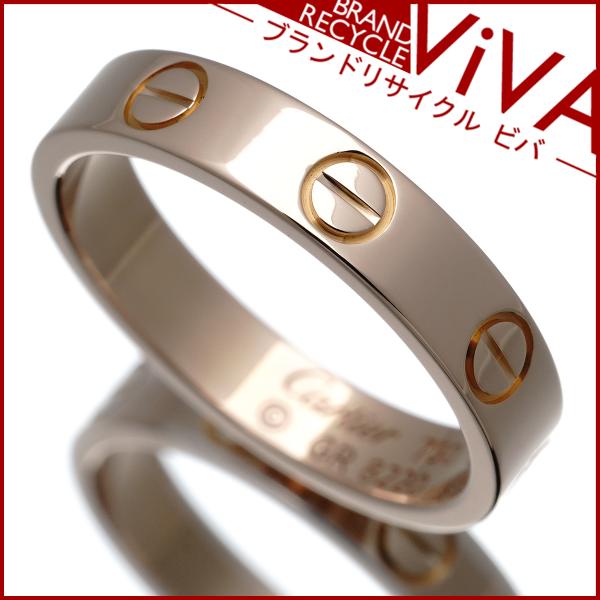 カルティエ LOVE ミニラブリング 指輪 K18PG ピンクゴールド #50 10号 ギャランティ...