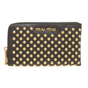 miu miuミュウミュウiPhoneケース  新作 MIU MIUレザー スタッズ iPhoneケース 5ARE99 NAPPA METAL BOR 新作 新品 正規品｜brand