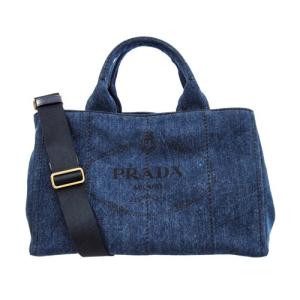 プラダPRADAバッグ 新作 pradaプラダ デニム キャンバス ロゴ トートバッグ 2WAY ショルダーバッグ 1BG642 BLEU 新作｜brand