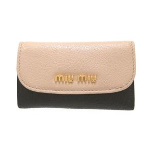 ミュウミュウmiu miu キーケース 新作/MIUMIUレザー6連キーケース 5M0222 MADRAS BICOLORE 新品 正規品｜brand