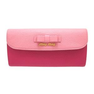 ミュウミュウ財布 MIUMIU 長財布 新作 二つ折り長財布 5M1109 MADRAS BICOLORE 新品 正規品｜brand