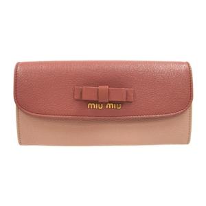 ミュウミュウ MIUMIU 長財布 新作 レディース バイカラー リボン5MH379 MADRAS BICOLORE ANTICO 新品 正規品｜brand