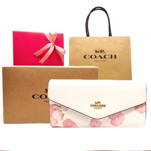 コーチ COACH 財布 長財布 新作 新品 フローラルプリント 花柄 二つ折り長財布 CU162 ...