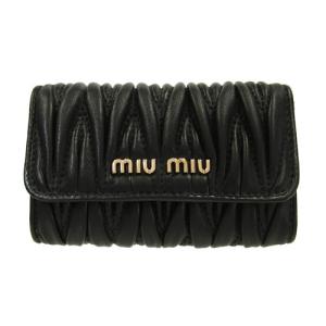 miu miuミュウミュウ キーケース マテラッセ6連キーケース 5PG222 MATELASSE NERO ブラック 新作 新品 正規品｜brand