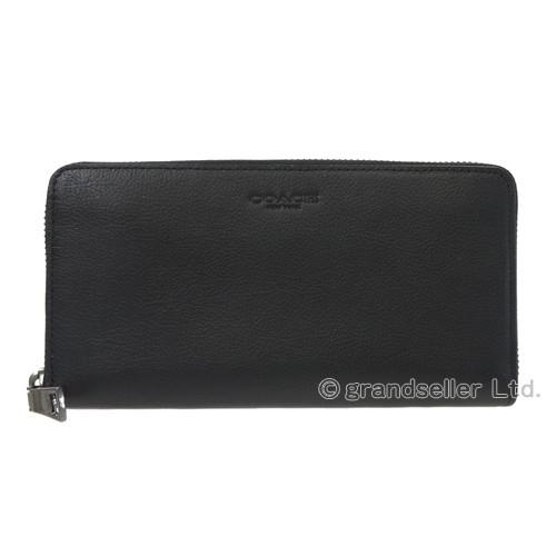 コーチ 財布 COACH 新作 メンズ ファスナー長財布 カーフ レザー 58102 BLK ブラッ...