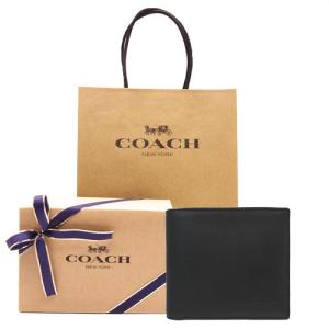 コーチ 財布 COACH 新作 新品 メンズ 二つ折り財布 コインケース付き カーフ レザー CR-...