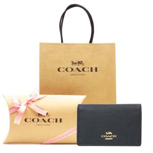 コーチ カードケース COACH 新作 新品 名刺入れ  クロスグレインレザー 87731 IMMID ミッドナイトネイビー【コーチ箱 紙袋付き ギフト包装無料】｜brand