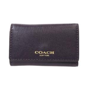 COACHコーチキーケース レガシー レザー 6連キーケース 49745 B4BNH ディープバイオレット｜brand