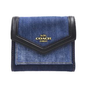 【コーチ箱 紙袋付き ギフト包装無料】コーチ 財布 COACH  新作 デニム 三つ折り財布 91765 B4/DE 新品｜brand