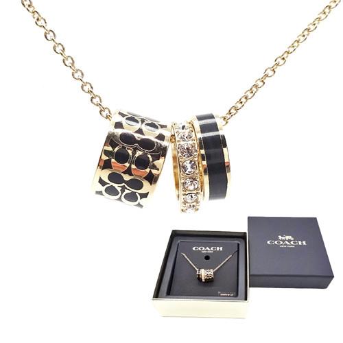 コーチ COACH ネックレス 新作 新品 シグネチャー ラインストーン サークル ネックレス C-...