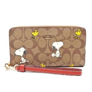 コーチ COACH 財布 新作 新品 シグネチャー スヌーピー PEANUTS ラウンドファスナー長財布 CE-705 IMT10【コーチ箱 ショップ袋付き ギフト包装無料 】｜brand