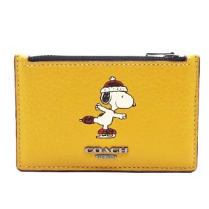 コーチ COACH ポーチ 新作 新品 カードケース コインケース  スヌーピー PEANUTS レザー CF-215 QBRQD【コーチ箱 ショップ袋付き ギフト包装無料 】｜brand