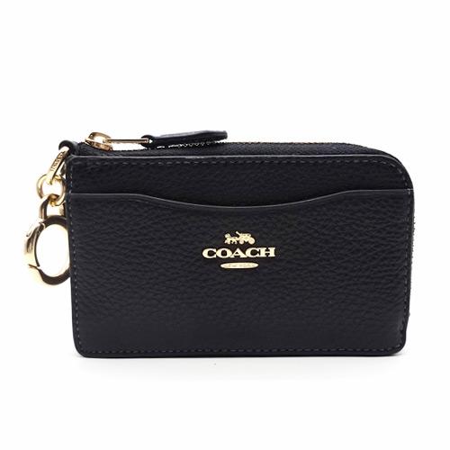 COACH コーチ カードケース コインケース キーリング 新作 新品  ぺブルレザー CH162 ...