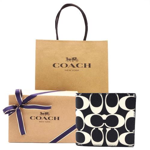 コーチ 財布 COACH メンズ 二つ折り財布 コインケース付き 新作 新品 シグネチャー  CP-...