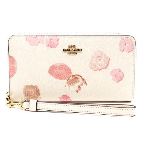 コーチ 財布 COACH サイフ 新作 新品 フローラルプリント 花柄 ファスナー長財布 CR-62...