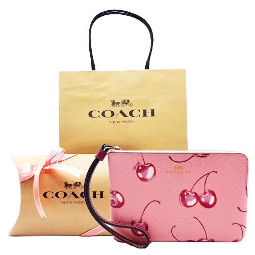 コーチ ポーチ COACH 新作 新品 チェリープリント リストレット ポーチ 花柄 CR-819 ...