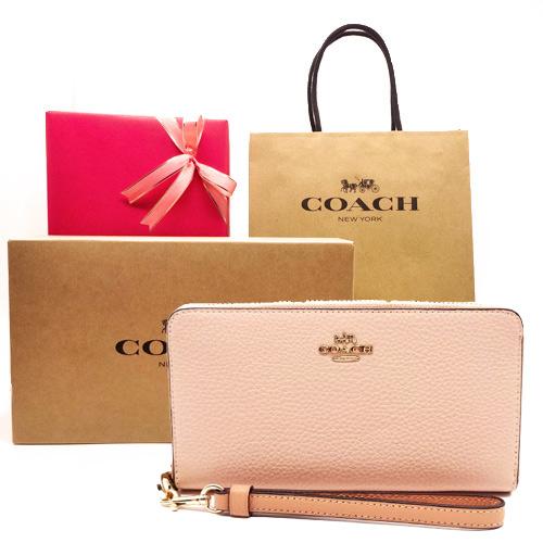 コーチ COACH 財布 長財布 新作 新品 ラウンドファスナー長財布 ペブルド レザー CBR67...