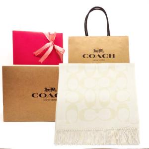 COACH コーチ マフラー 新作 新品 メンズ カシミヤブレンド バイカラー