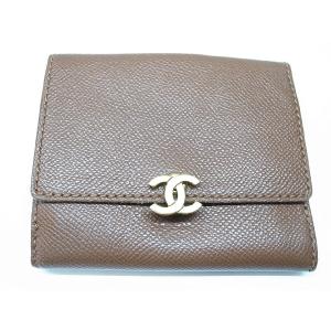 CHANEL（シャネル） マトラッセ ロゴ 2つ折財布 二つ折り Wホック財布