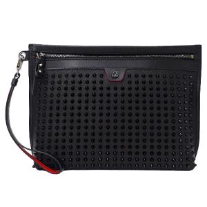 クリスチャンルブタン Christian Louboutin バッグ メンズ ブランド クラッチバッグ セカンドバッグ レザー CITY POUCH ブラック 1225143｜brandbayshop