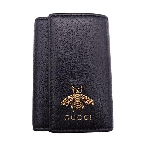 グッチ GUCCI キーケース レディース メンズ ブランド アニマリエ レザー ブラック 5236...