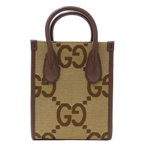 グッチ GUCCI バッグ レディース ブランド ジャンボGG ハンドバッグ ショルダーバッグ 2way キャンバス ミニトートバッグ ブラウン 699406｜brandbayshop