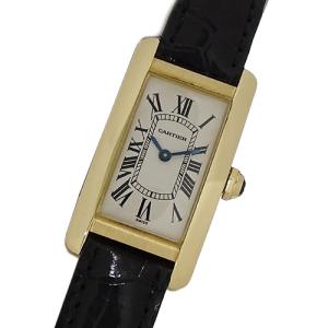 カルティエ Cartier 時計 レディース ブランド タンクアメリカン SM クオーツ QZ 75...