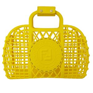 フェンディ FENDI バッグ レディース ブランド  ハンドバッグ バスケットスモール イエロー 黄色 8BH388 ビーチバッグ カジュアル かわいい｜brandbayshop