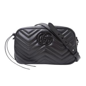 グッチ GUCCI バッグ レディース ブランド ショルダーバッグ レザー GGマーモント スモールカメラバッグ ブラック 447632 おしゃれ 可愛い