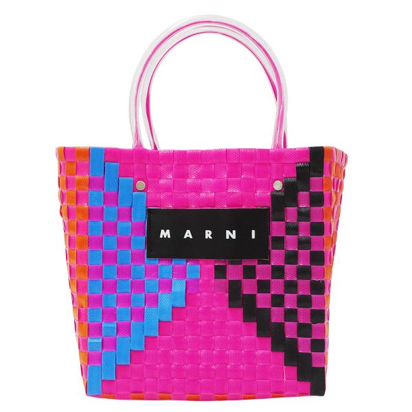 マルニ MARNI バッグ レディース ブランド トートバッグ ポリプロピレン ピンク マルチカラー...