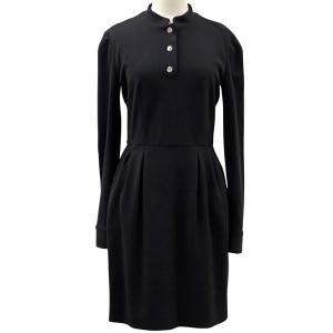 グッチ GUCCI ワンピース レディース ブランド ウール ブラック 355365 M ベルト付き 冠婚葬祭 パーティー フレア 結婚式 入学式 卒業式