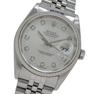 ロレックス ROLEX デイトジャスト 16234G K番 時計 メンズ ブランド 10P ダイヤ 自動巻き ステンレス SS ホワイトゴールド WG 磨き済み