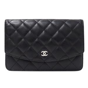 シャネル CHANEL バッグ マトラッセ レディース ブランド クラッチバッグ セカンドバッグ 長財布 ラムスキン ブラック シルバー金具 黒