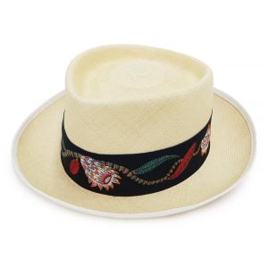 （新品・未使用品）エルメス HERMES パナマ 帽子 ハット #58 コットン シルク ベージュ マルチカラー 箱付｜brandbrand