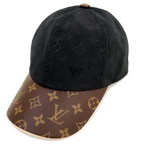 （未使用　展示品）ルイ ヴィトン LOUIS VUITTON LV ゲットレディー キャップ ハット 帽子 Mサイズ モノグラム レザー ポリエステル シルク ノワール 黒 M76528｜brandbrand