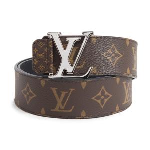 （新品・未使用品）ルイ ヴィトン LOUIS VUITTON LV タグ 40MM リバーシブル ベルト #85/34 モノグラム カーフ レザー ブラウン ノワール ブラック 茶 黒 M0686V