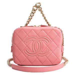 CHANEL シャネル 2022AW マトラッセ Wチェーン バニティケース AP3044