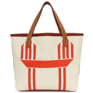 （新品・未使用品）エルメス HERMES ピュール サングル トートバッグ トワルミリタリー トリヨンクレマンス レザー 茶 白 赤 シルバー金具 U刻印｜brandbrand