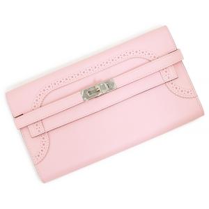 Kelly エルメス 財布 ケリーウォレット ロング シェーヴル ローズ